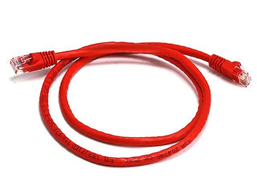 8Ware 8WR Cab Nw-Cat6a-0.25M-Red