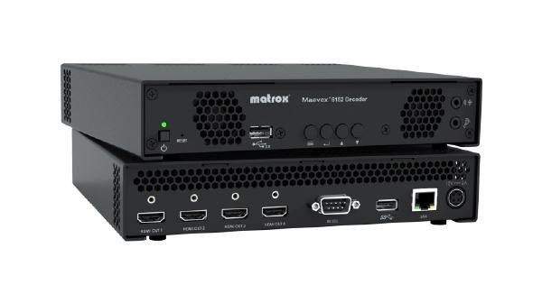 Matrox Maevex 6152 Quad 4K Hdmi Decoder, 4X 3840x2160@60Hz / 4X 4096x2160@60Hz, 4X Hdmi, 1X RJ45, 1X Usb 2.0 2 YR WTY