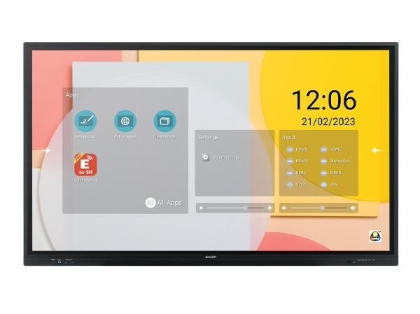 Sharp PN-LC752 75" Interactive Touch Display, 4K Uhd(3840 X 2160), 450-CD/M2 Brightness, Ips, 3-8% Haze Non-Glare, 800X400 Vesa, 16/7 3Yr Warranty