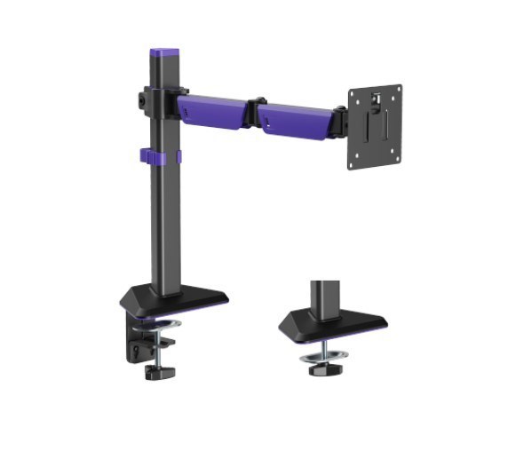 Brateck LDT89-C012 Amethyst Articulating Gaming Monitor Arm Matte Black, Fit Screen Size: 17'-40' Up To 12 KG, Vesa 75X75,100X100 (LS)
