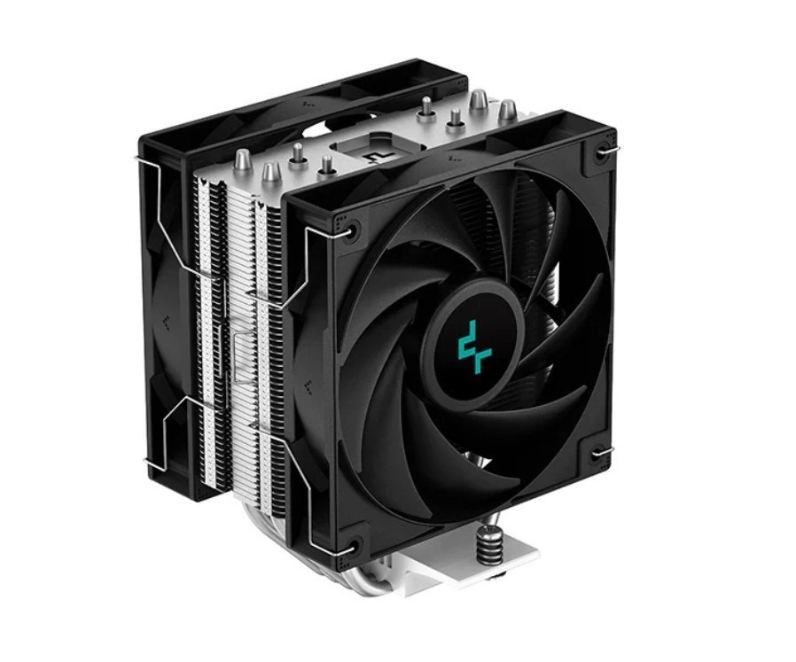 DeepCool Ag400 Plus Single Tower Cpu Cooler Dual Fans, 4 Heat Pipes, 120MM PWM Fan, Intel Lga1851/1700/1200/115X, Am5/Am4