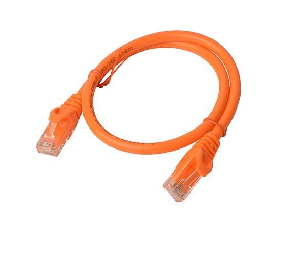 8Ware 8WR Cab Nw-Cat6a-0.5M-Orange