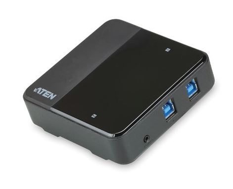 ATEN US234 USB Switch - USB 3.2 Gen 1 - 640 MB/s - Desktop, Docking Station, Printer