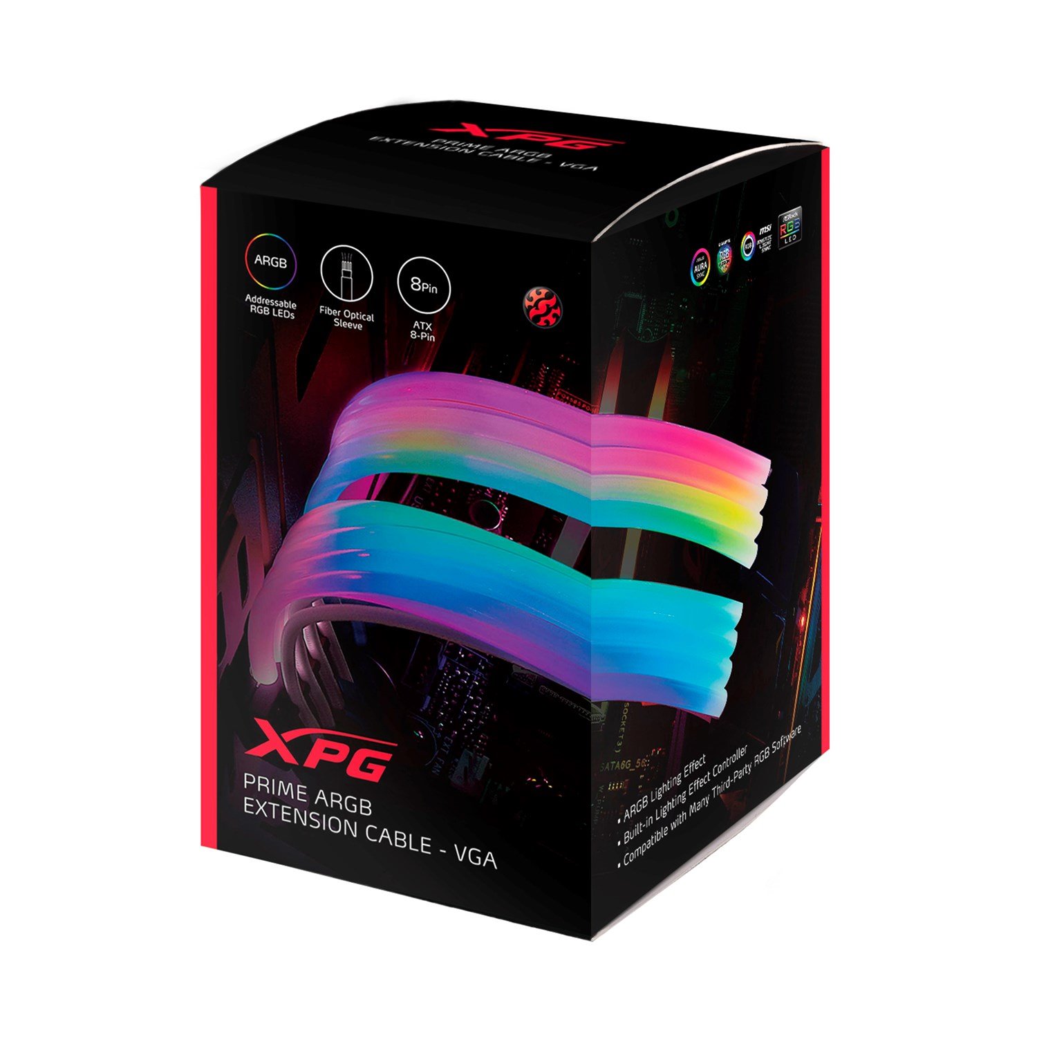 Adata XPG Prime 8-Pin Argb Extension Cable / Vga - Argbexcable-Vga-Bkcww