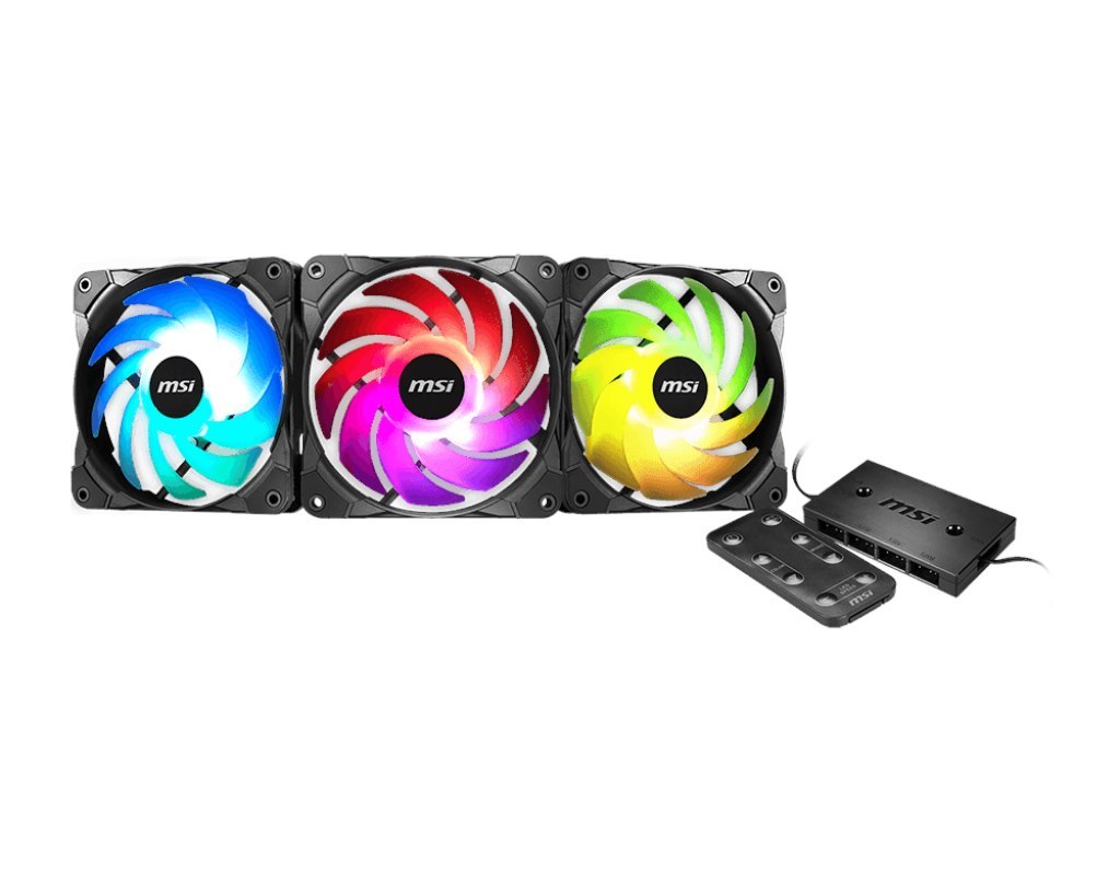Msi Max F12a-3H Rainbow Fan Pack - 3* Fans, 1* Remote, 1* Controller. 306-7G09F02-W57