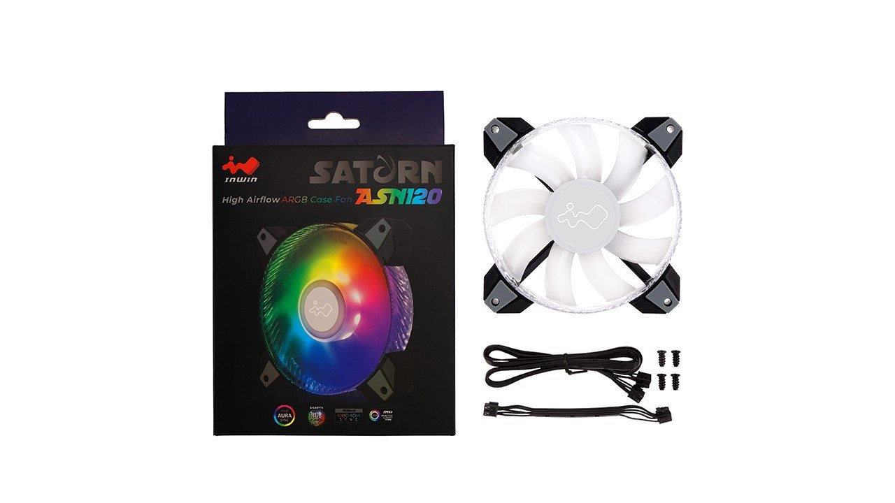 Inwin In Win Saturn Asn120-1Pk Argb Case Fan 120MM Module Cable Design. 2Rakfs008300