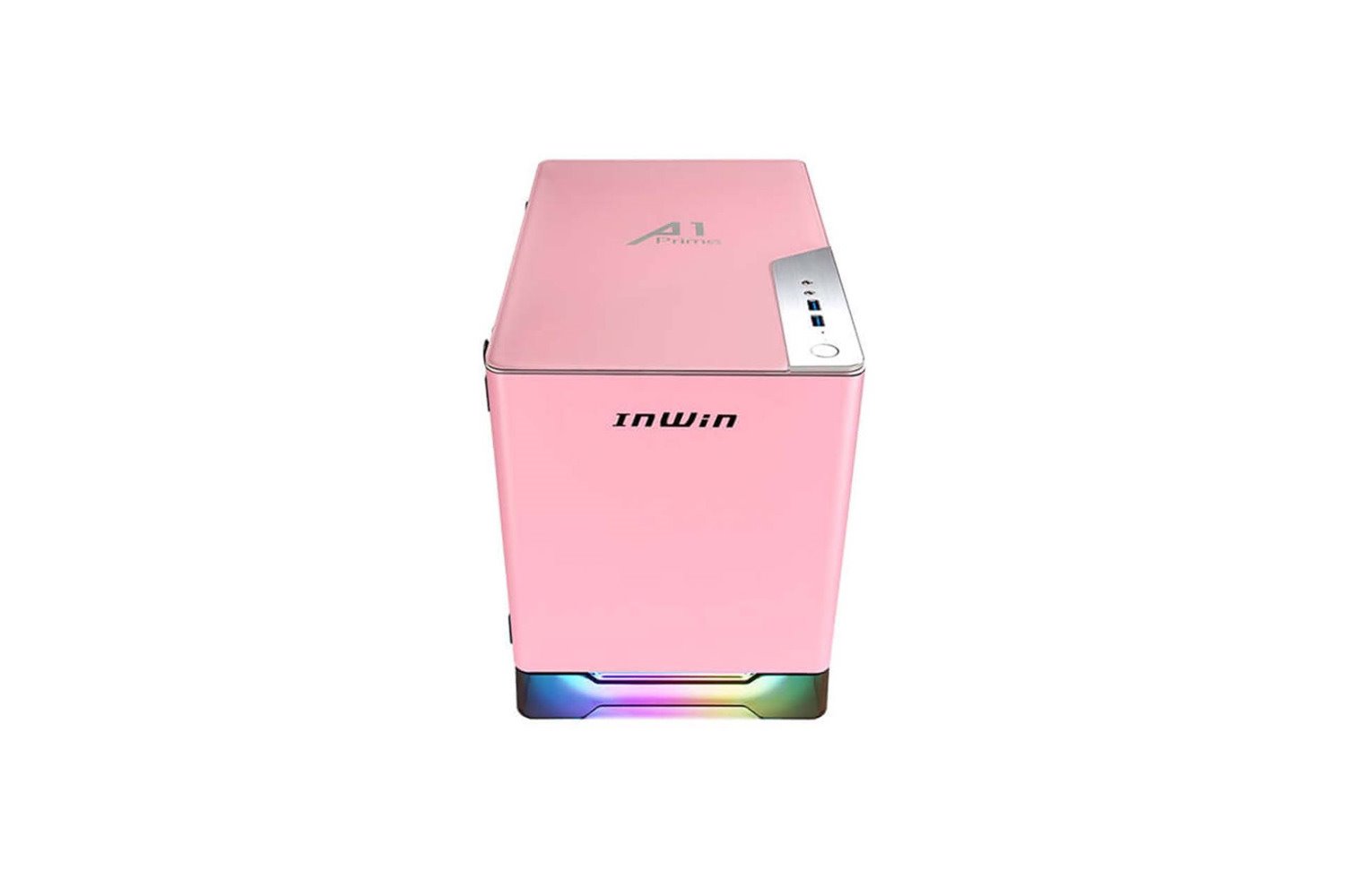 Inwin A1 Prime-Pink Mini-Itx, Tempered Glass Side Panel, Usb3.0, 750W Psu Gold, Adressable RGB Lighting,