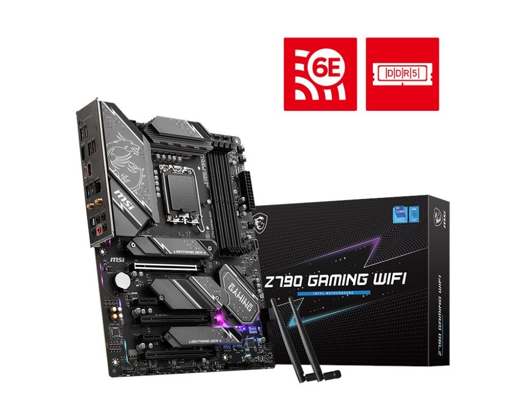 MSI Z790 GAMING WIFI GEN4 Gaming Desktop Motherboard - Intel Z790 Chipset - Socket LGA-1700 - ATX