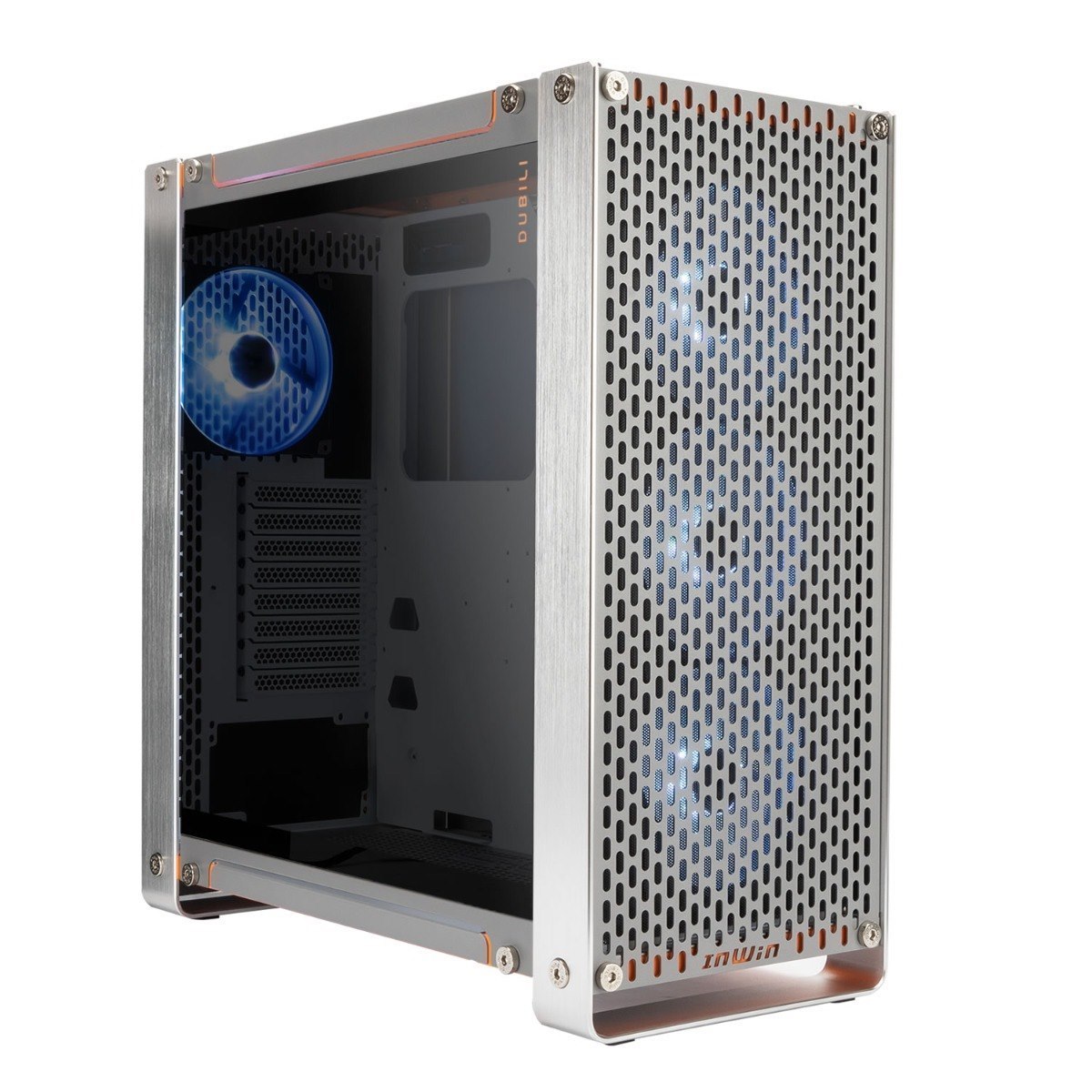 Inwin Dubli Assembled Case, Titanium Grey, Aluminium, Tempered Glass, 3*Argb Fan- Iw-Cs-Dubiliasb-Gry