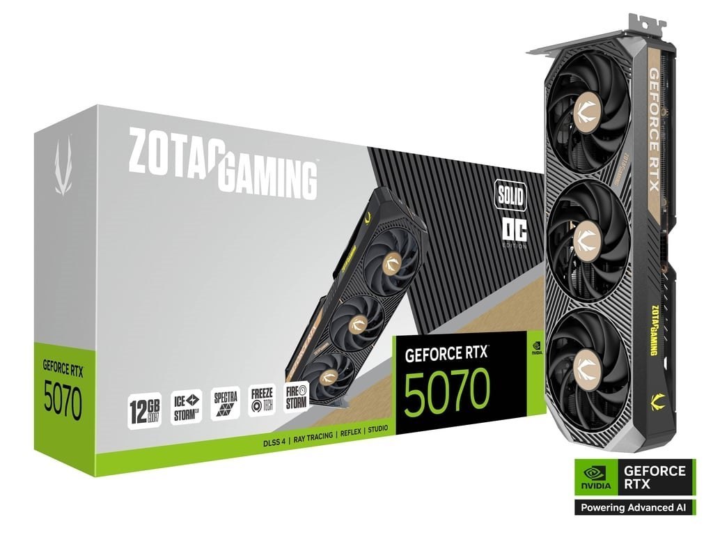 Zotac 12GB Zotac RTX 5070 Solid Oc Gpu