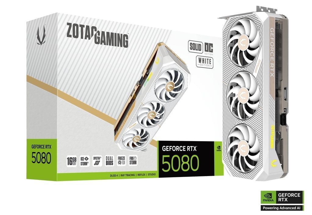 Zotac 16GB Zotac RTX 5080 Solid Oc White Gpu