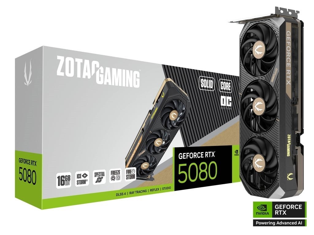 Zotac 16GB Zotac RTX 5080 Solid Core Oc Gpu