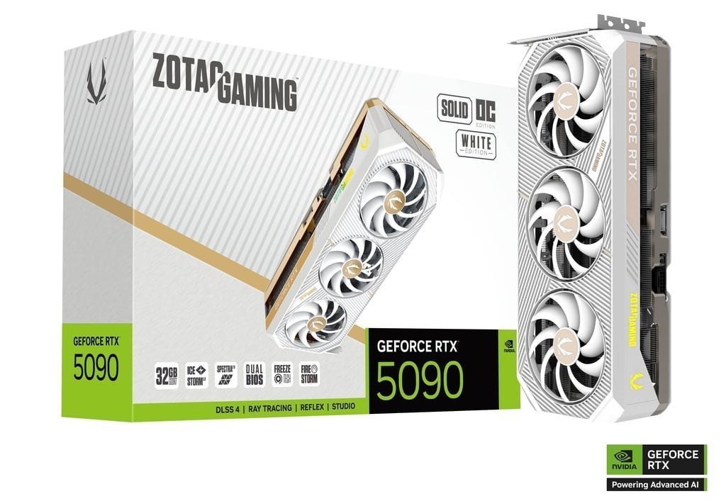 Zotac 32GB Zotac RTX 5090 Solid Oc White Edition Gpu