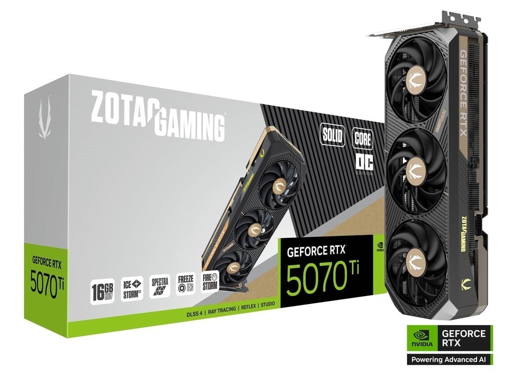 Zotac 16GB Zotac RTX 5070Ti Solid Core Oc Gpu