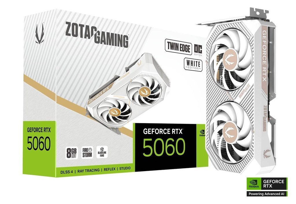 Zotac 8GB Zotac RTX 5060 Twin Edge Oc White Edition Gpu