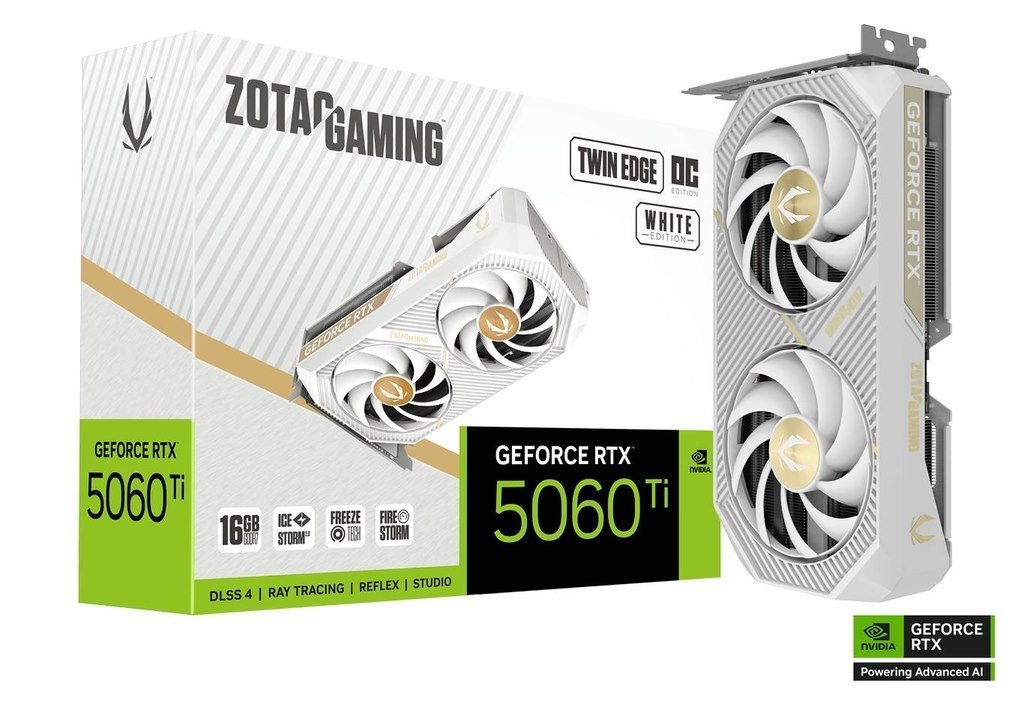 Zotac 16GB Zotac RTX 5060Ti Twin Edge Oc White Edition Gpu