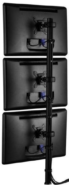 Atdec SD-DP-1150 Tall Donut Pole With Three Display Heads. Max Load: 12KG (Per Attachment). Vesa Up To 100X100. 10 Year Warranty