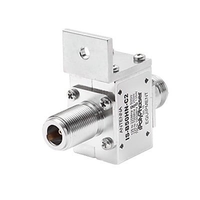 PolyPhaser Coaxial DC Block Protector High Power With Frontal Flange, N Female Connectors, 50 Ω