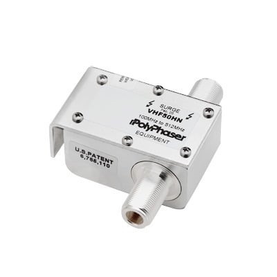 PolyPhaser Combiners Wide-Band Protector, Connectors N Female (100 - 512 MHz)