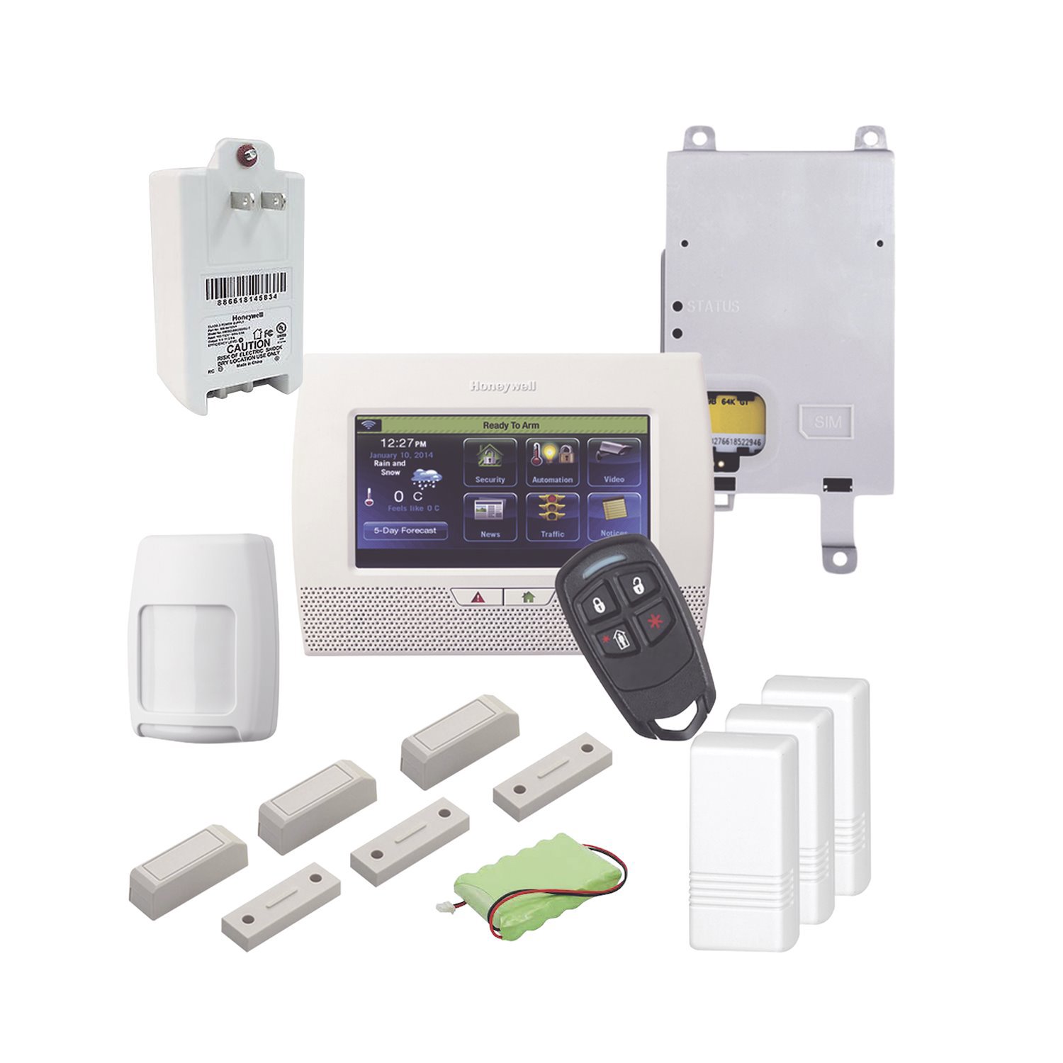 HoneyWell Wireless Alarm Panel With Touch Screen In Spanish With GSM