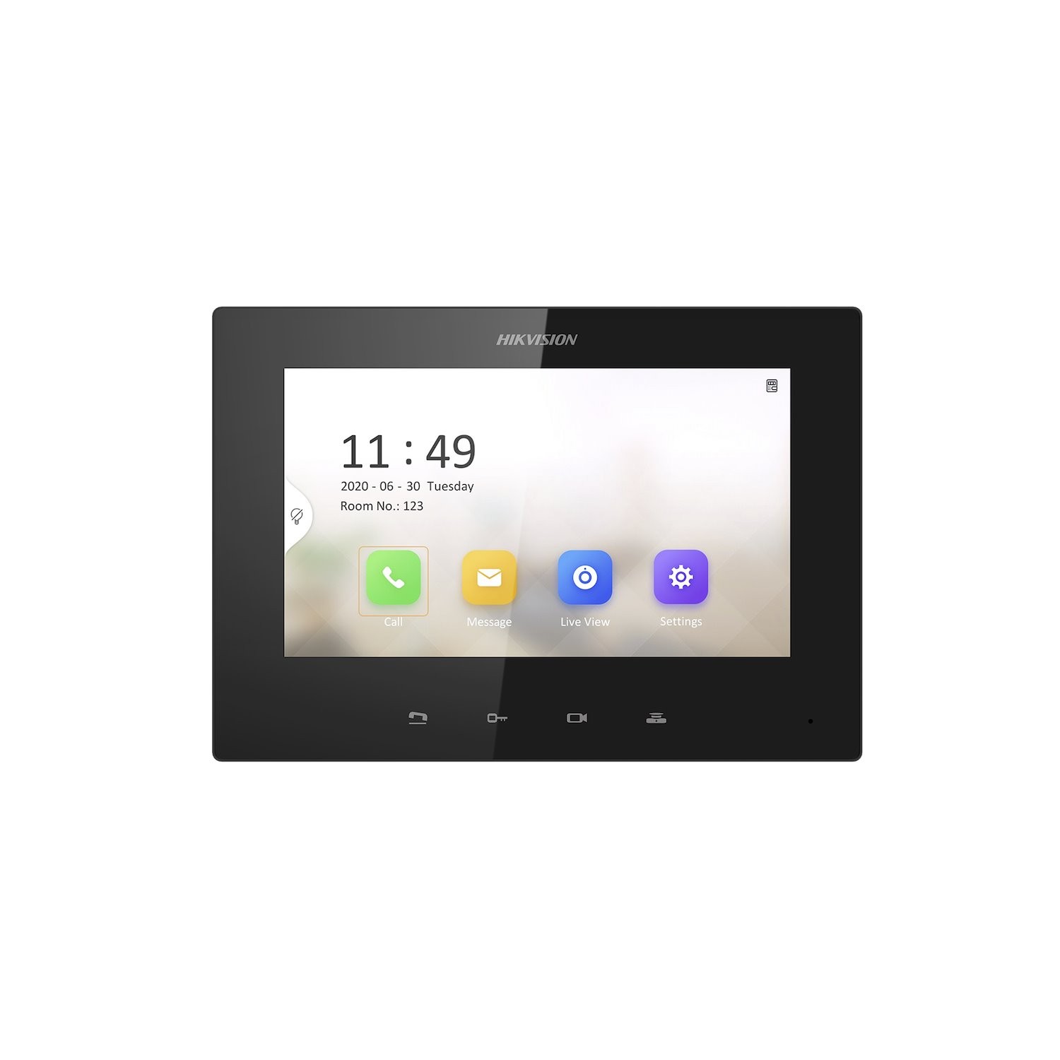 Hikvision Ip Intercom Monitor (Non-touch Screen) / Remote Door Opening And Real-Time Camera Monitoring / Standard PoE