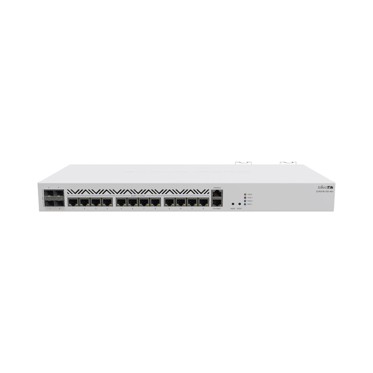 Mikrotik (CCR2116-12G-4S+) Cloud Core Router 16 Cores Arm, 12 Ports Gigabit, 4 SFP+ 10G