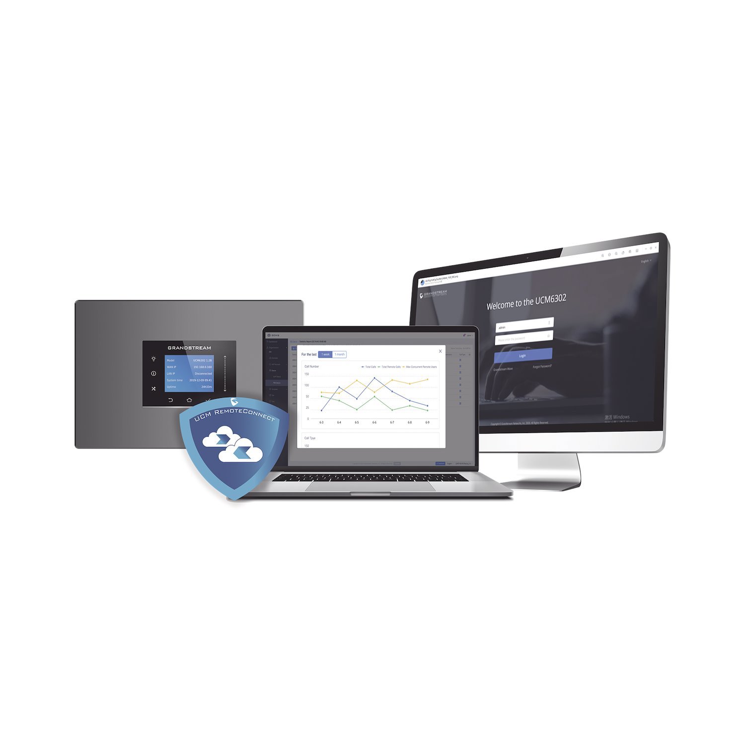 Grandstream Annual License Pro Remote Connect 100 Users, 16 Concurrent Calls, Up To 2GB Cloud Storage For Ucm63xx / Ucm63xxa