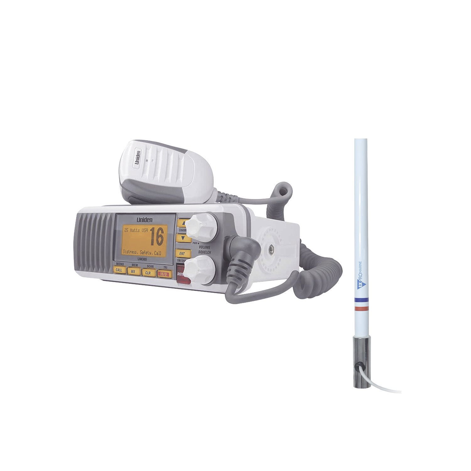 Uniden Kit Of Radio Um385 | Plus Marine Antenna TX-5101-SYS