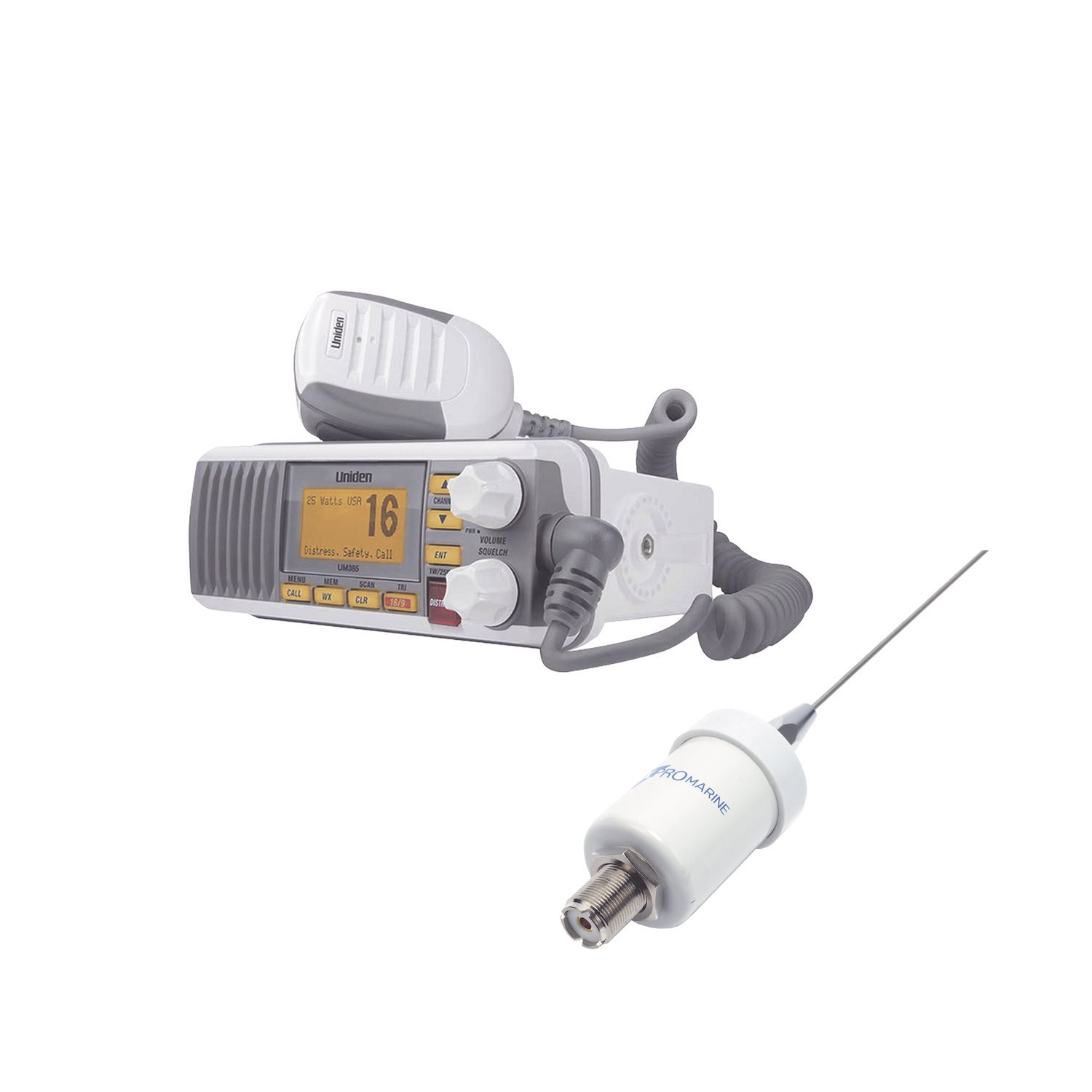 Uniden Kit Of Radio Um385 | Plus Marine Antenna TX-1600-SYS