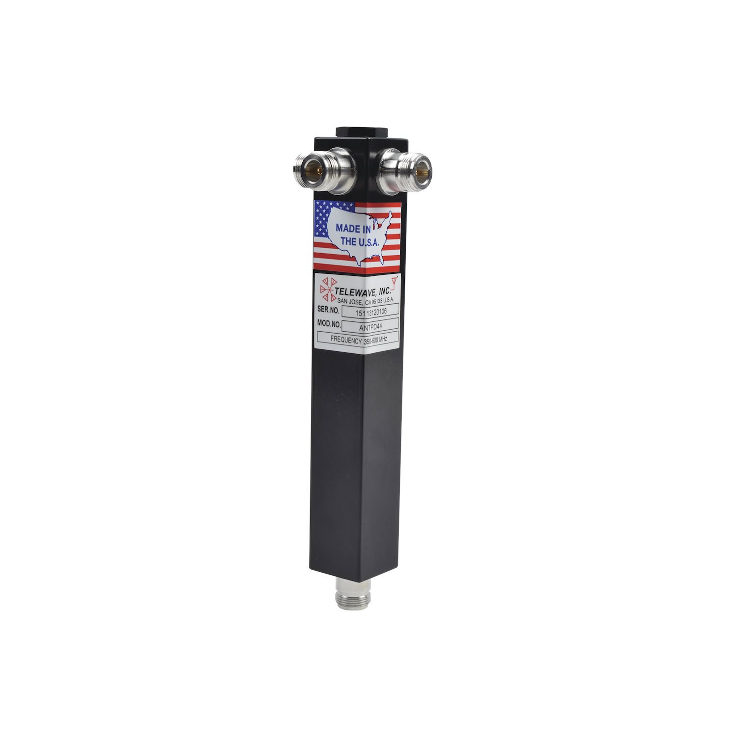 Telewave, Inc Four Way Power Divider, 350-600 MHz, 500 W, N Female Connectors.