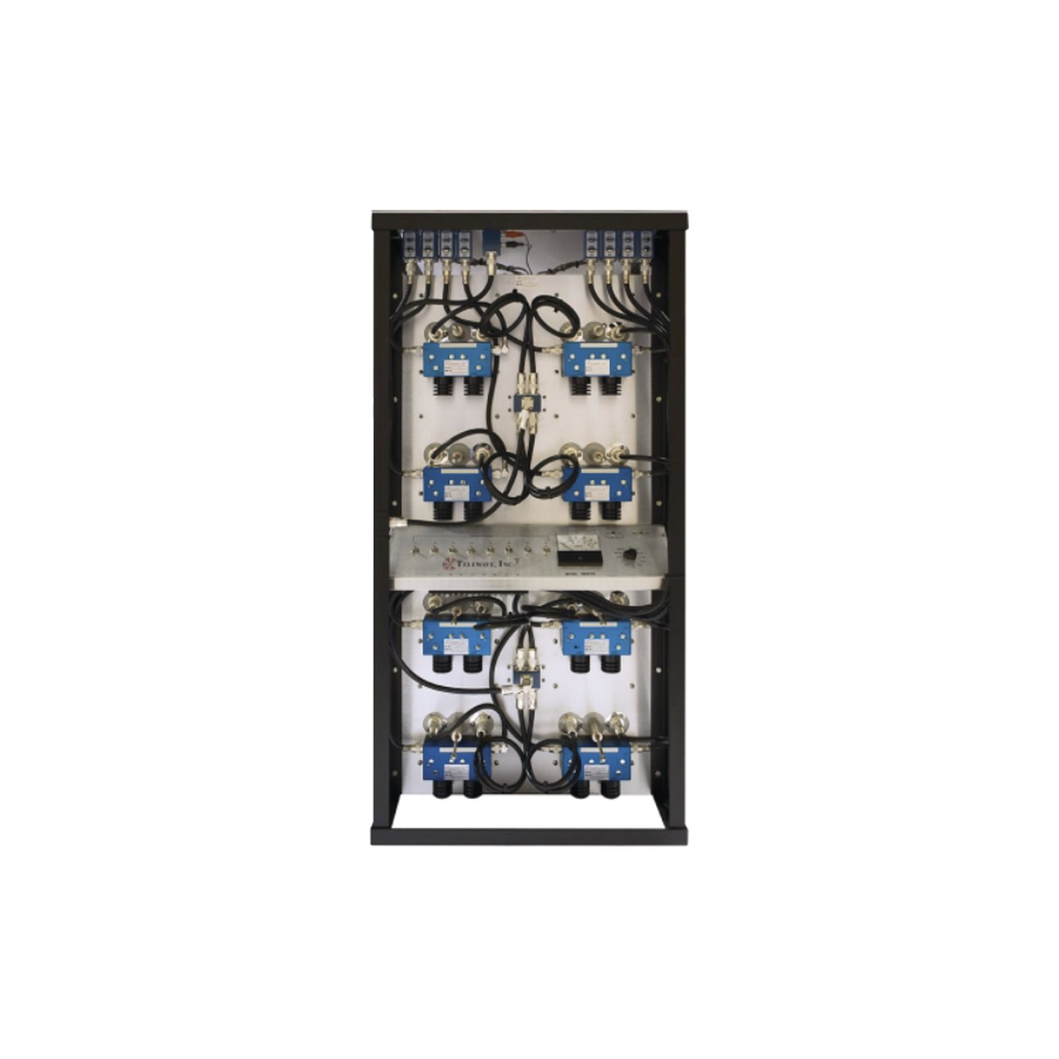 Telewave, Inc Uhf Combiner On 24" Rack, 400-512 MHz, 4Ch.(10"Dia.) 250 KHz Tx-Tx, Pwr.-Monitor, 150 Watt, N Females.