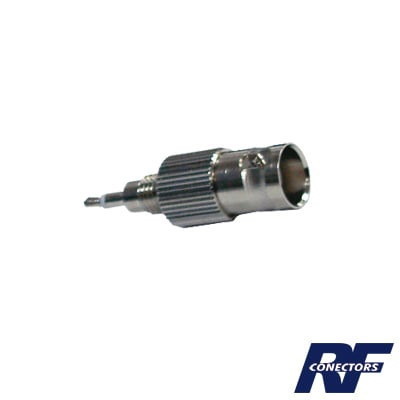 RF Industries,Ltd Straight Adapter From BNC Female To Plug-Phone Connector, Nickel/ Gold/ Ptfe.
