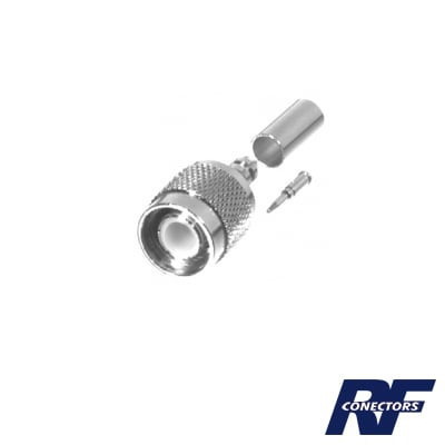 RF Industries,Ltd TNC Male Connector To Crimp On Rg-58/U, LMR-195, Nickel/ Gold/ Delrin.