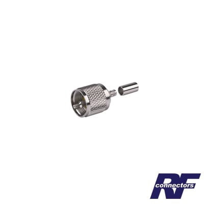 RF Industries,Ltd Uhf Male Connector (PL-259) To Crimp On Rg-58/U, Rg142/U Cables.