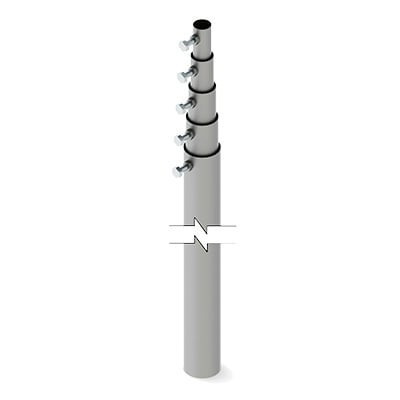 Syscom Towers 49.2 FT (15 M) 5 Concentrical Sections Telescopic Mast (Requires Installation Accessories)