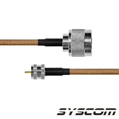 Epcom Industrial 11.81 In Jumper RG-142 Cable With N Male / Mini Uhf Male Connectors