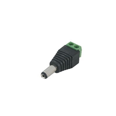 Epcom Powerline 12 VDC Polarized 3.5 MM Plug Male Adapter / Screw Terminals / Polarized (+/-) / Ideal For Video Surveillance Cameras.
