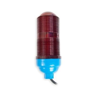 Syscom Towers Red Beacon In Polycarbonate Finish Replacement Dome With Metallic Base