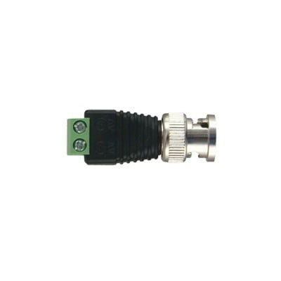 Epcom Titanium Adapter From BNC Male Connector To Pair Of Screw Terminals With Awg-26-14 For Video Surveillance Applications, Nickel/ Gold/ Ptfe And PVC.
