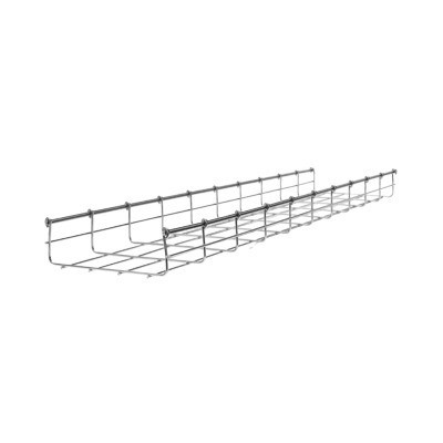 Charofil Wire Mesh Cable Tray, Electro Galvanized, Up To 252 Cat6 Cables, Section 9.84FT (3M), 2.6/9.84 In (66/250 MM) Width