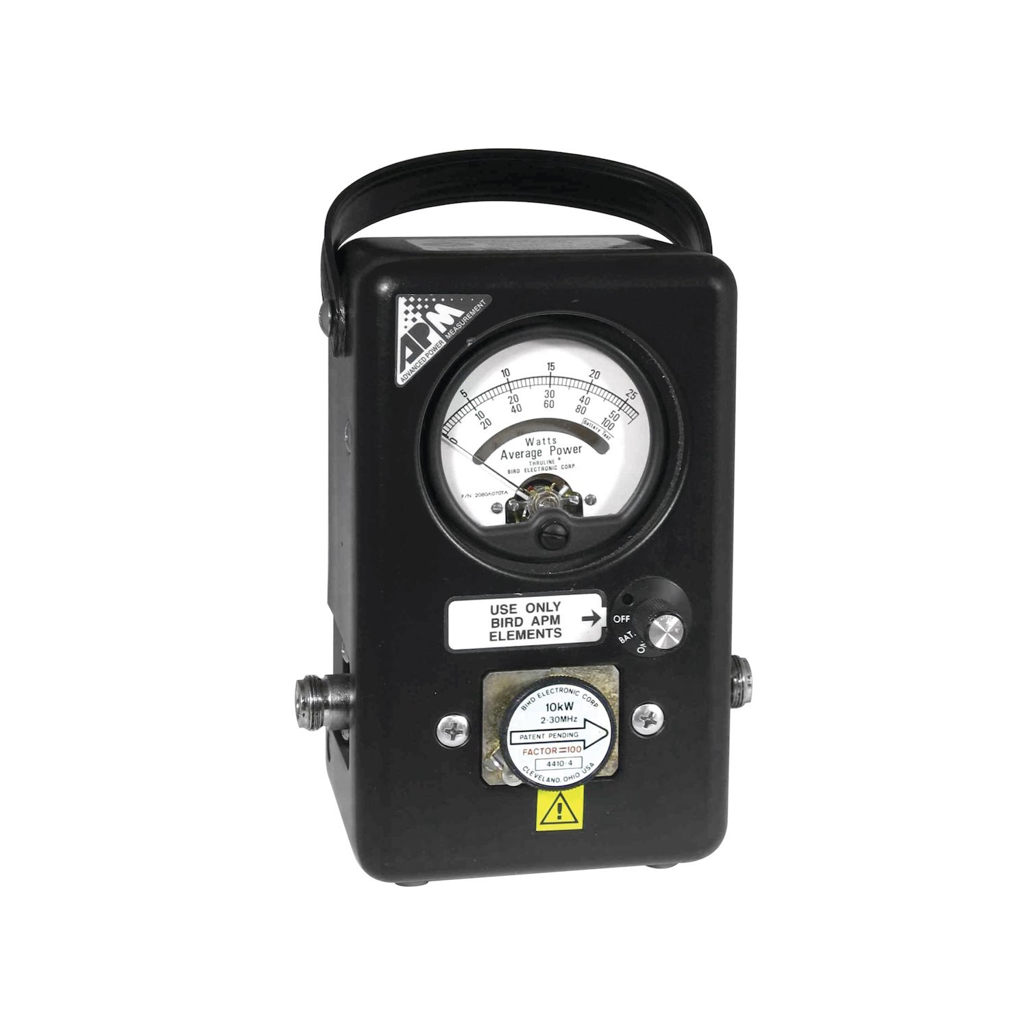 Bird Technologies Wattmeter Average Reading Power Meter For Digital Communications, Use Serial Apm Elements (Not Included).