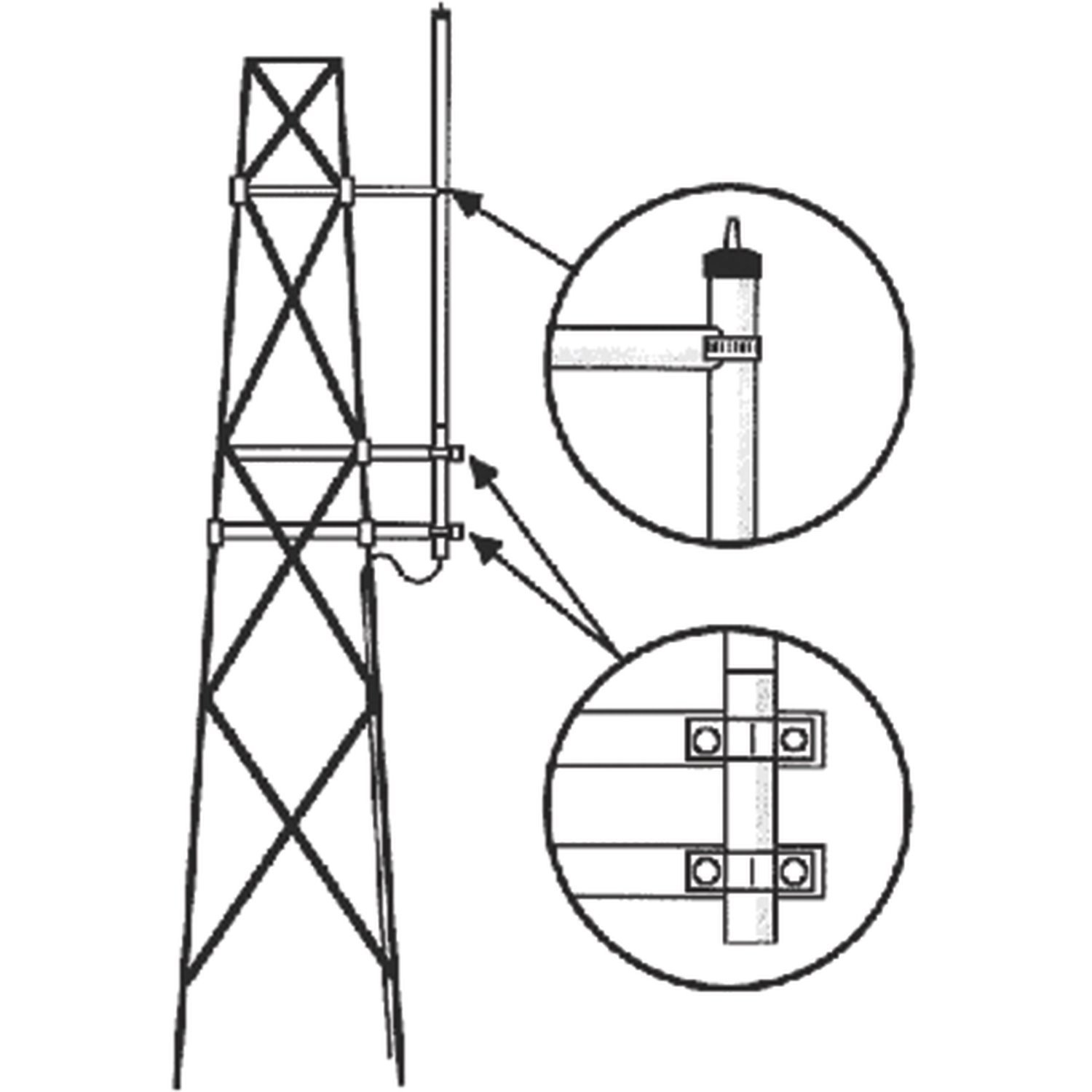Hustler Tower Side Mount Kit For Antennas Uhf HX Series