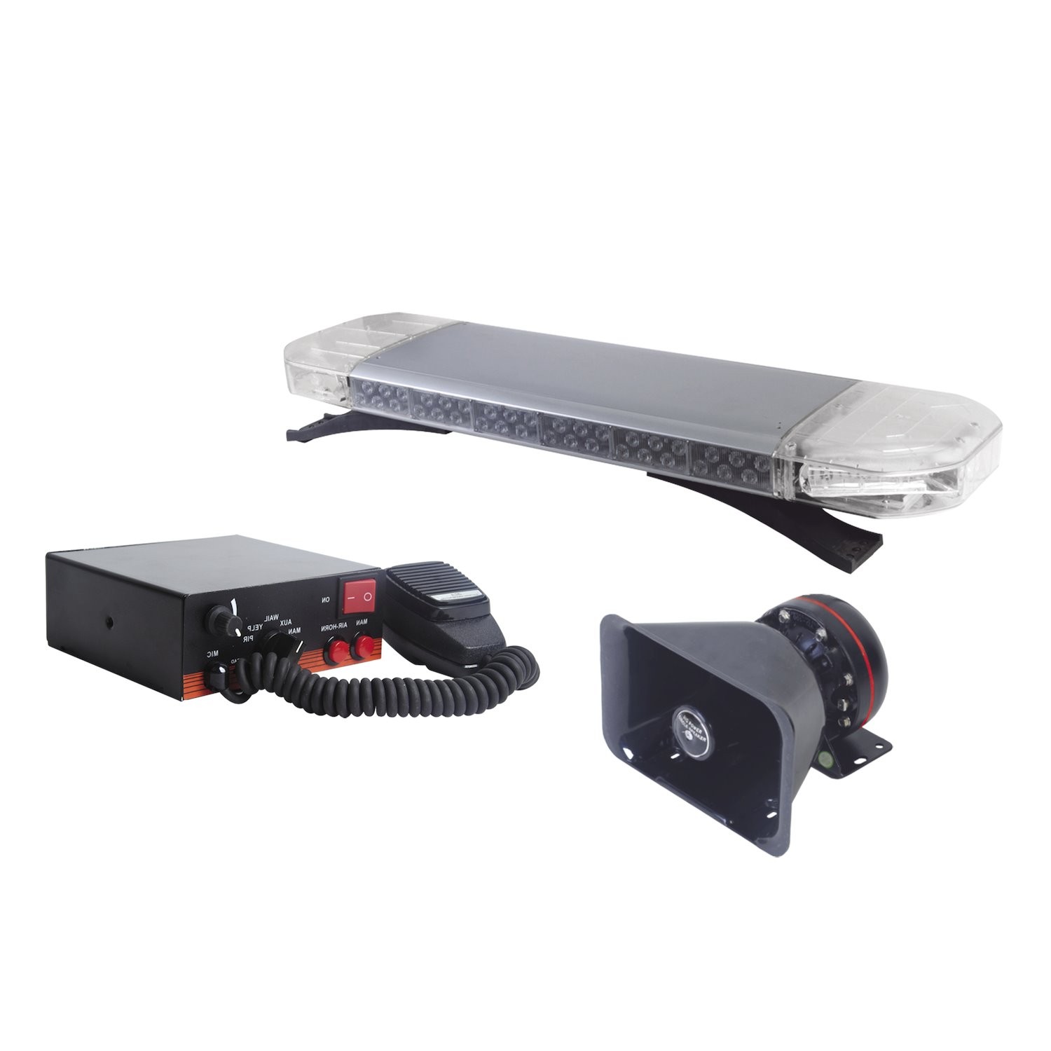 Epcom Industrial Fundamental Kit For Security Units Equipment. (Light Bar, Red Or Blue, Siren, And Speaker)