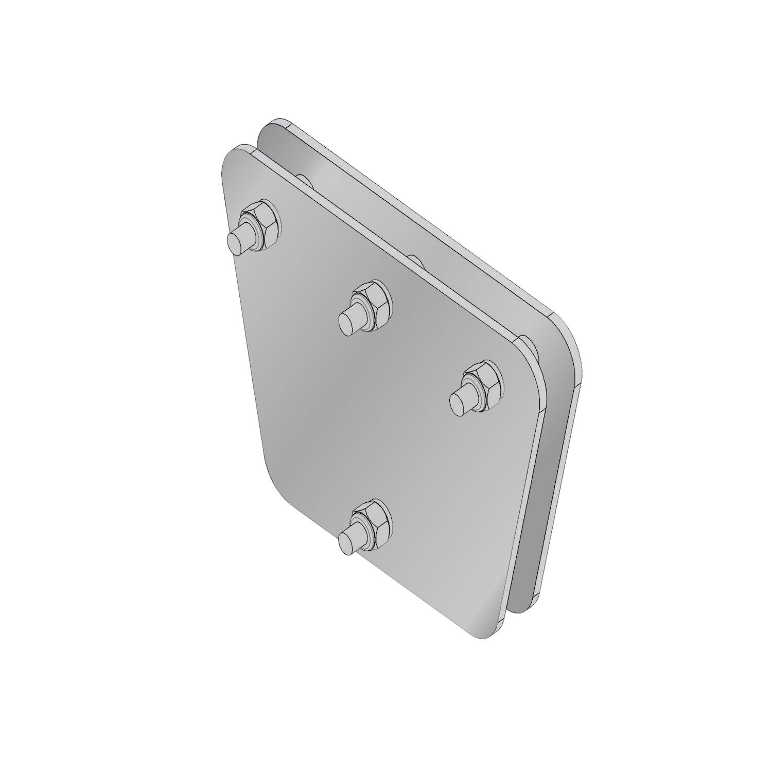Syscom Towers Equalizing Plates With Screws And Spacers, For 3 Guyed. Hot-Dip Galvanized (7.87 X 7.87 X 11.81 In)