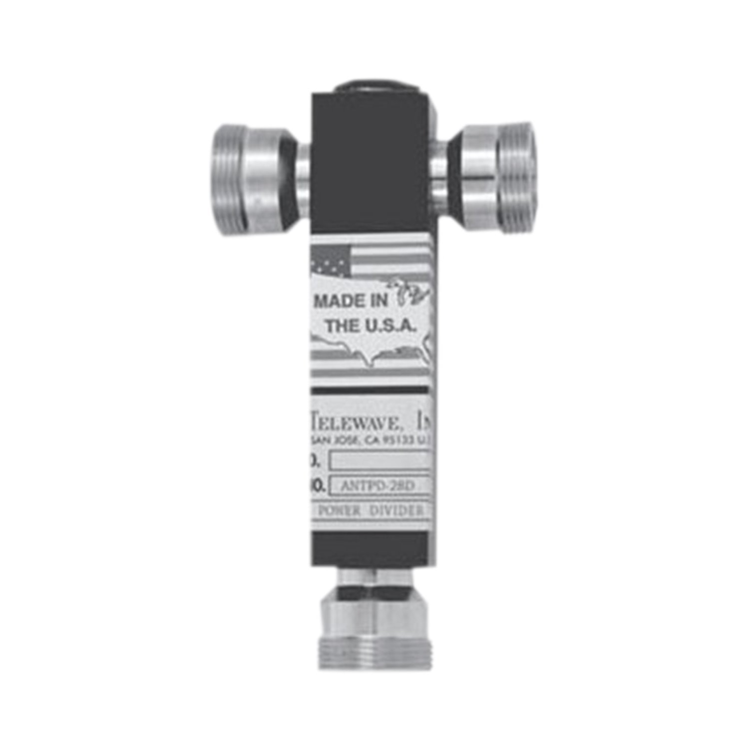 Telewave, Inc Three-Way Power Divider, 350-600 MHz, 500 W, Din 7-16 Female Connectors.