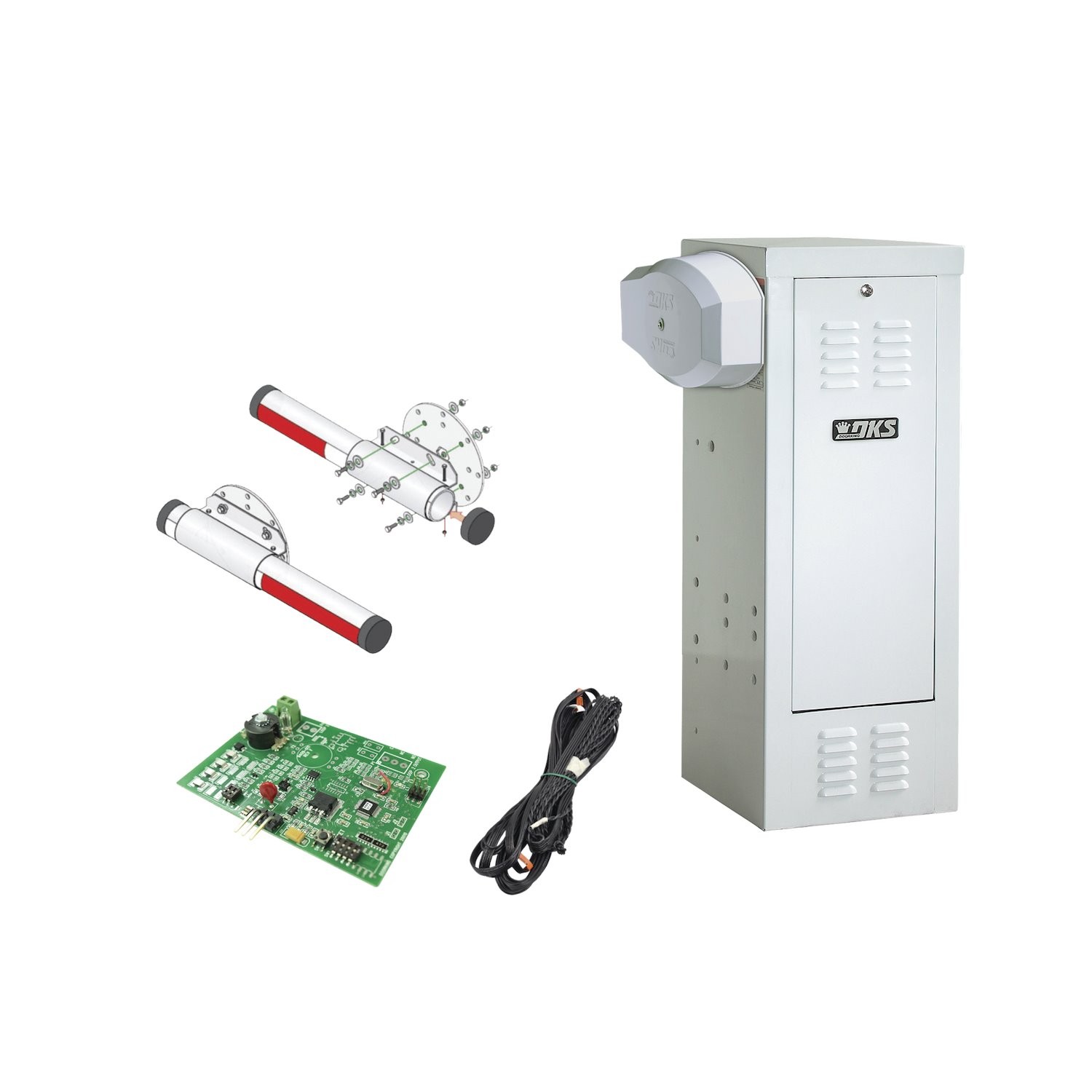 DKS Doorking 12 FT Barrier Gate Kit / Arm, Loop Sensor And Loop Are Included