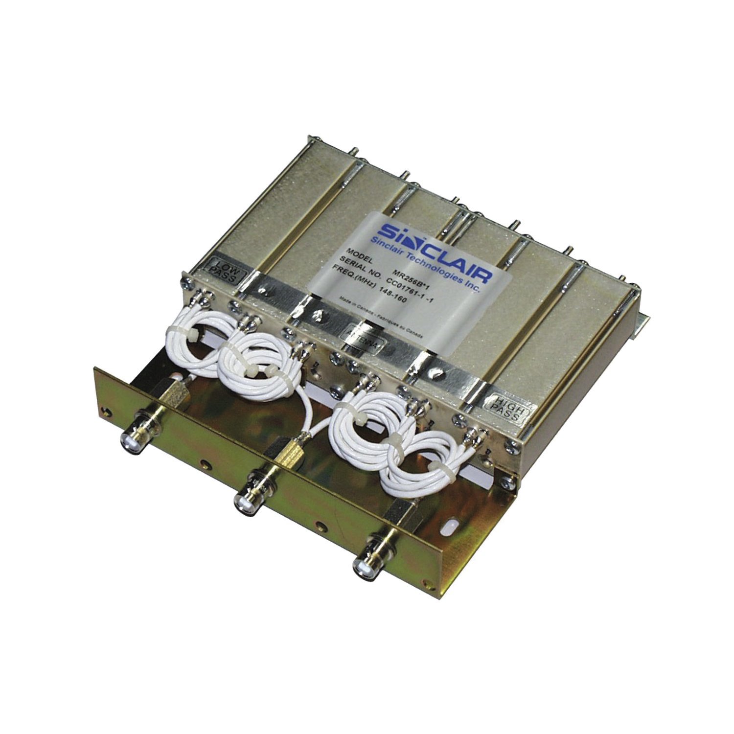 Sinclair VHF Mobile Band Reject Duplexer, 155-174 MHz, 15-18 MHz, 50 Watt, BNC Females.