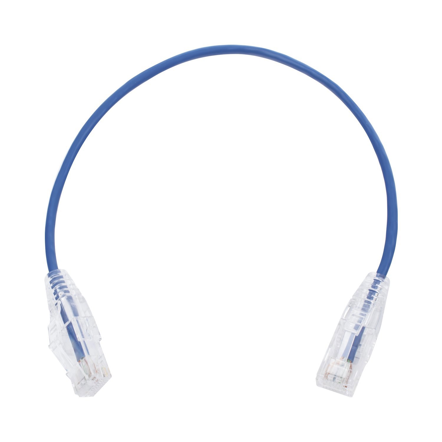 Linkedpro BY Epcom Slim Patch Cord Utp Cat6 - 0.98 FT (30 CM) Blue, Reduced Diameter (28 Awg)
