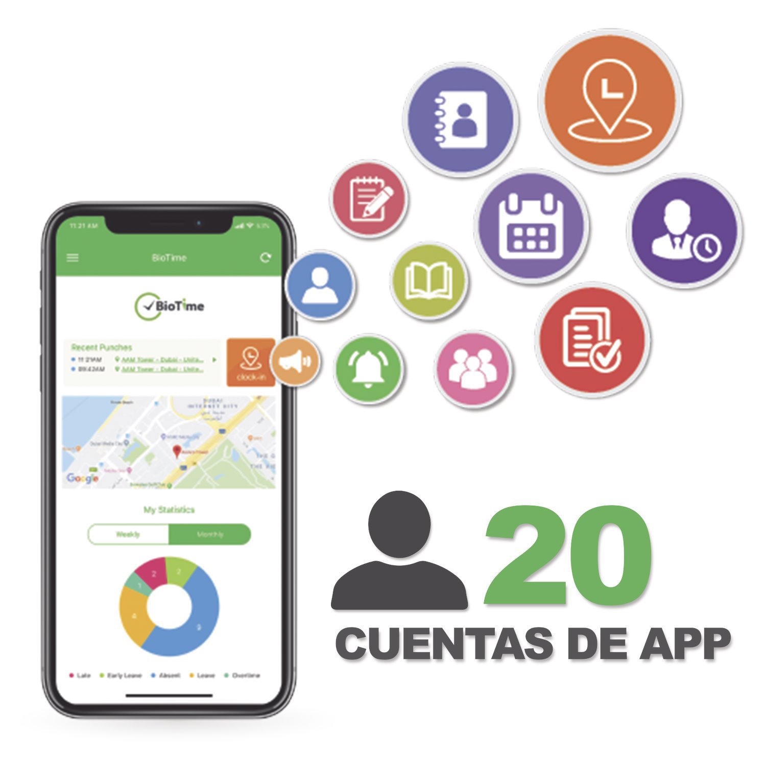 Zkteco License For Remote Check In / Check Out Fot Time And Attendace Software Biotimepro / License Per Employee
