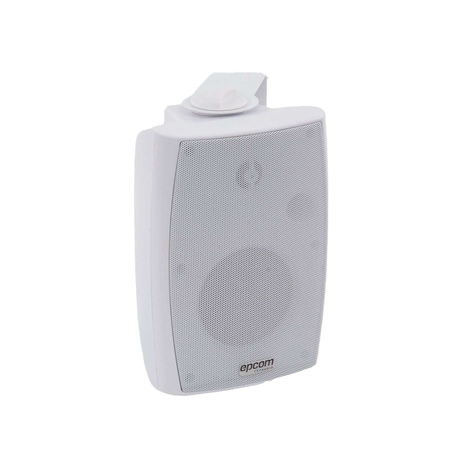 Epcom Proaudio 4"+1.5" Two Way Wall Mounted Speaker | 2.5W-20W | For 70/100V And 8Ohm Audio Systems | Abs Body | Metal Grille And Bracket | White Color